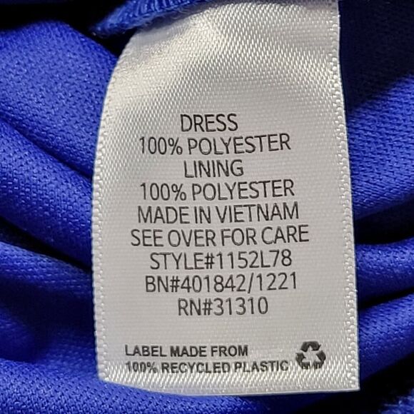 IN Blue Cobalt Mini Dress NEW $59 Sleeveless Sundress Pleated Scoop Women Size M - Picture 9 of 10